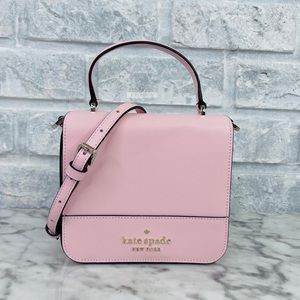 Kate Spade Chalk Pink Staci Square Crossbody Handbag